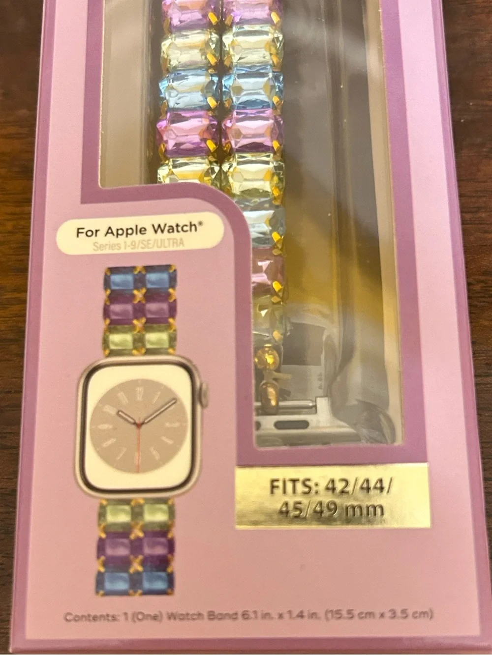 PrimeConnect GEM Multicolor Crystal Watch Band for Apple Watch 42/44/45/49 mm
